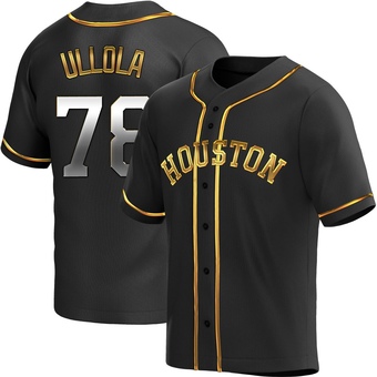 Youth Replica Houston Astros Miguel Ullola Alternate Jersey - Black Golden
