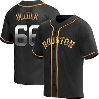 Youth Replica Houston Astros Miguel Ullola Alternate Jersey - Black Golden