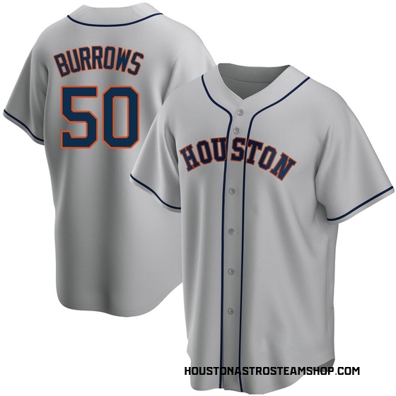 Youth Replica Houston Astros Mike Burrows Road Jersey - Gray
