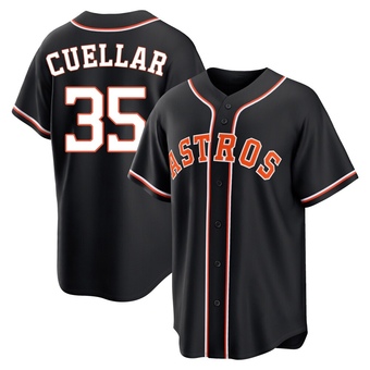 Youth Replica Houston Astros Mike Cuellar Fashion Out Jersey - Black