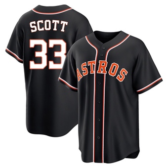 Youth Replica Houston Astros Mike Scott Fashion Out Jersey - Black