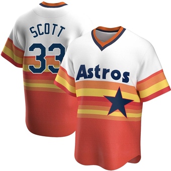 Youth Replica Houston Astros Mike Scott Home Cooperstown Collection Jersey - White