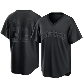 Youth Replica Houston Astros Mike Scott Pitch Fashion Jersey - Black