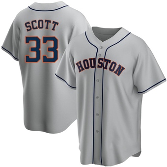 Youth Replica Houston Astros Mike Scott Road Jersey - Gray