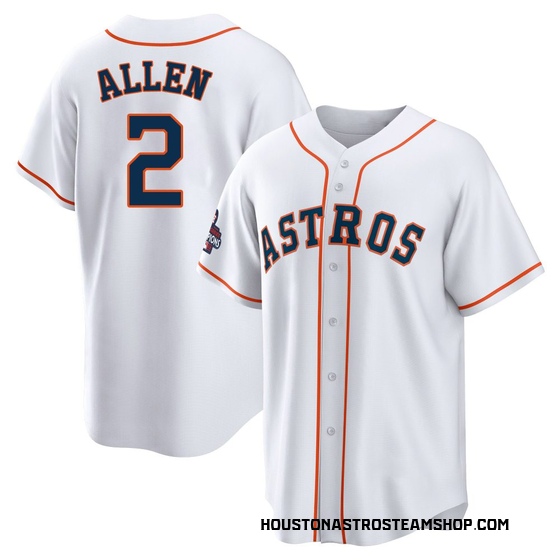 Youth Replica Houston Astros Nick Allen 2022 World Series Champions Home Jersey - White