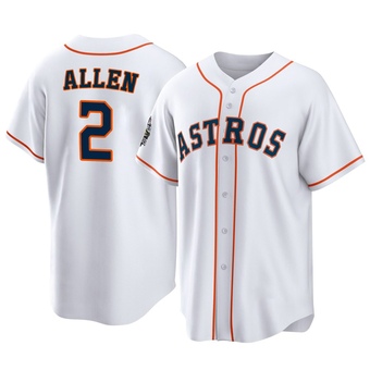 Youth Replica Houston Astros Nick Allen 2022 World Series Home Jersey - White