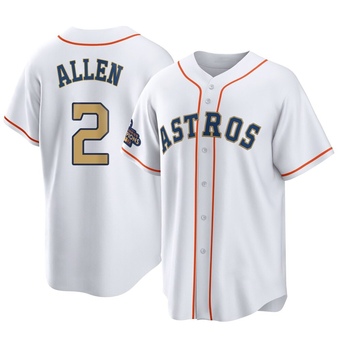Youth Replica Houston Astros Nick Allen White 2023 Collection Jersey - Gold