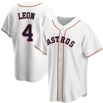 Youth Replica Houston Astros Pedro Leon Home Jersey - White