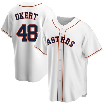Youth Replica Houston Astros Steven Okert Home Jersey - White