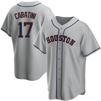 Youth Replica Houston Astros Victor Caratini Road Jersey - Gray
